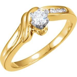Accented Engagement Ring or Band