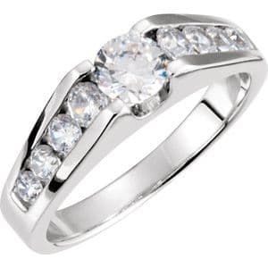 Accented Engagement Ring or Band