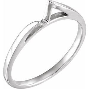 18K Rose 4.1 mm Round Engagement Ring Mounting