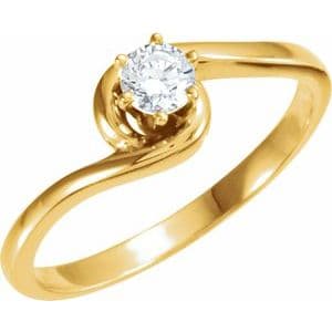 Solitaire Engagement Ring or Band