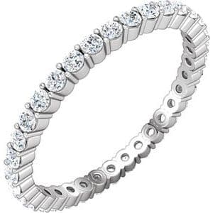 18K Palladium White Eternity Band Mounting Size 5.5