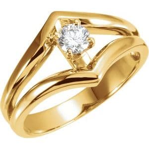 14K X1 White Engagement Base Mounting
