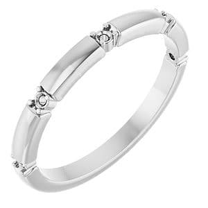 Five-Stone Anniversary Band with Bead Blast Finish