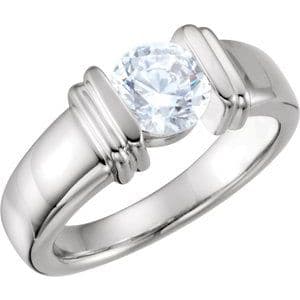 10K Rose Open Shank for 5.2 mm Round Setting