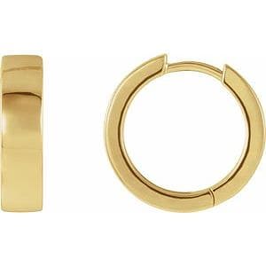 14K Yellow Hinged 16.5 mm Hoop Earring