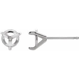 Round 3-Prong Claw Stud Earrings