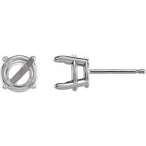 Round 4-Prong Claw Stud Earrings