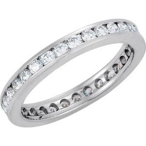14K Yellow 1 CTW Diamond Eternity Band Size 7