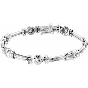 Bezel-Set Line Bracelet 