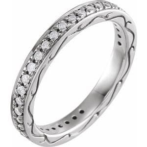 14K Yellow 1/2 CTW Diamond Eternity Band Size 8.5