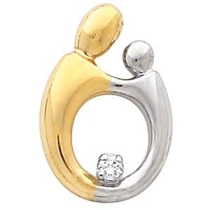 Accented Mother and Child® Slide Pendant
