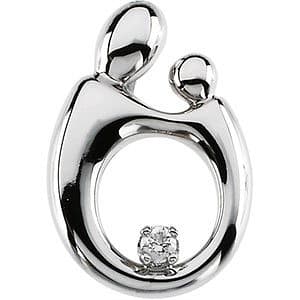 Accented Mother and Child® Slide Pendant
