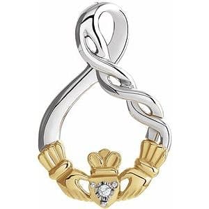 Accented Claddagh Pendant 