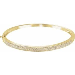 18K Yellow Pave 7" Bracelet Mounting