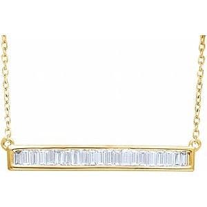 Baguette Bar Necklace