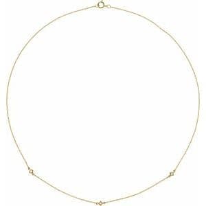 Bezel-Set Station Necklace