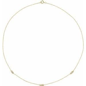 Baguette Station Necklace
