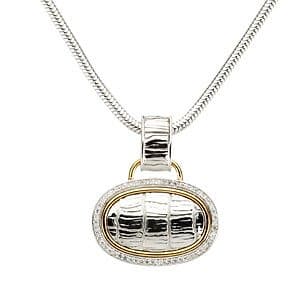 Accented Alligator Skin Necklace