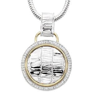 Accented Alligator Skin Necklace