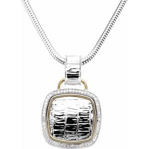 Accented Alligator Skin Necklace