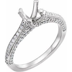 14K White 1/8 CTW Natural Diamond Band 