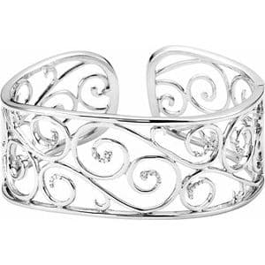 Filigree Scroll Cuff Bracelet 