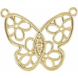 Accented Butterfly & Floral Necklace or Center