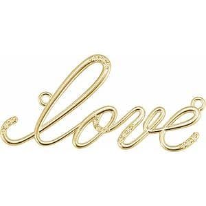 Accented "Love" Necklace or Center