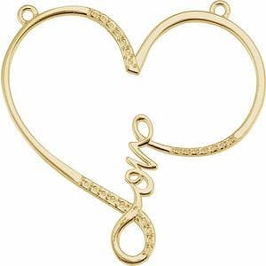 Infinity-Inspired Love Heart Necklace or Center 