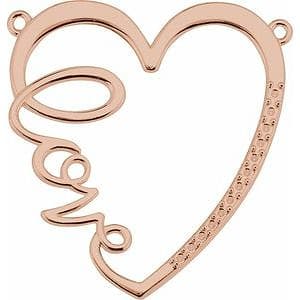 Love Heart Necklace or Center 