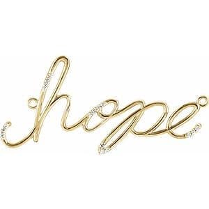 "Hope" Phrase Necklace or Center