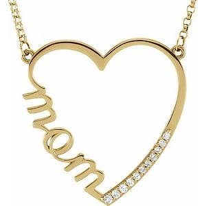 10K Rose Mom Necklace Center Mounting