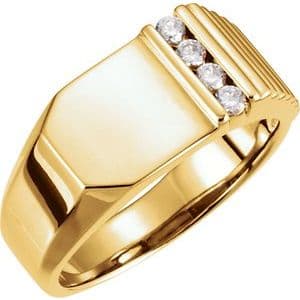 Geometric Signet Ring