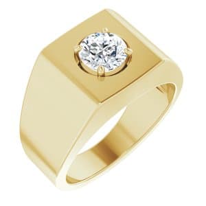 18K X1 White 6 mm Cushion Ring Mounting  